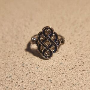Elegant Silver and Blue Women's Ring....size 11